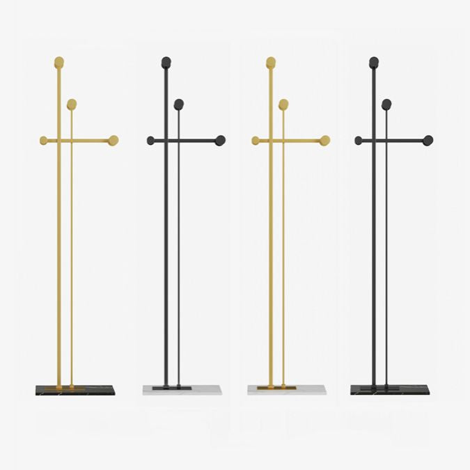 Moderno marmo free standing splendido rastrello in metallo per soggiorno