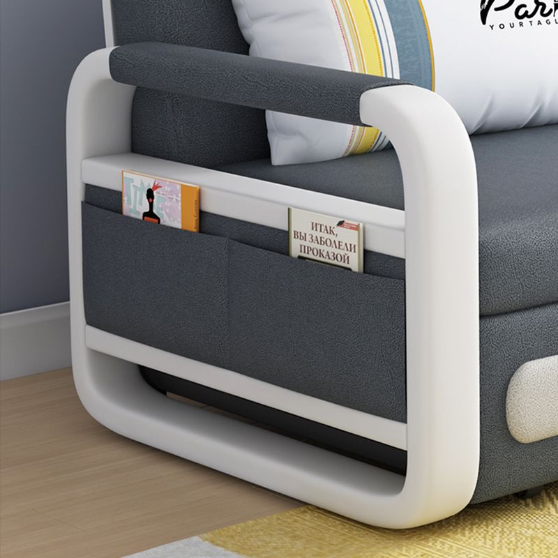 Tight Back Convertible Fabric Sofa Bed High Wear Resistance Square Arm Sofa Bed Clearhalo 'furn' 'furn_sofas' 'Furniture' 'furniture_sofas' 'kitchen' 'kitchen_sofas' 'Living Room Furniture' 'Sofa' 'sofas' 1200x1200_e180027f-0c44-48e9-89ab-071c374e7f59