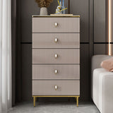 Modern Storage Chest Dresser Stone Storage Chest with 5 Drawers