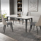 Rectangle 4 Legs Mid-Century Table White Tone Fixed Table of Sintered Stone Clearhalo ' dining_table' 'Dining Tables & Seating' 'Dining Tables' 'furn' 'furn_dining_table' 'Furniture' 'furniture_dining_table' 'Kitchen & Dining Furniture' 'kitchen&dining_furn' 'kitchen' 'kitchen_dining_table' 1200x1200_e18320d2-a72a-43de-b32b-cd1615ec8222