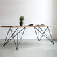 Wood Top Dining Table Industrial Rectangle Table with Double Pedestal Base Clearhalo 'Dining Tables & Seating' 'Dining Tables' 'dining_table' 'furn' 'furn_dining_table' 'Furniture' 'furniture_dining_table' 'Kitchen & Dining Furniture' 'kitchen' 'kitchen_dining_table' 1200x1200_e184ef0e-b0f5-487a-9d9b-a3c9639f0341