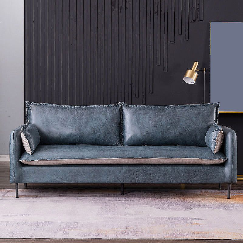 Standard Square Arm Sofa Set Contemporary Stain Resistant Sofa Couch with Pillows Clearhalo 'furn' 'furn_sofas' 'Furniture' 'Living Room Furniture' 'Sofa' 'sofas' 1200x1200_e1873013-47f2-4a61-a106-eb843600d8af