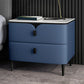 Modern Stone Top Top a 2-Drawer Storage da 18 pollici H Tavolo da notte con gambe
