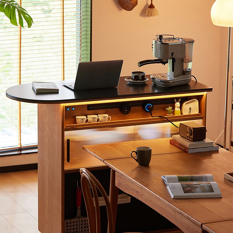 Mesa de comedor con tapa de piedra, mesa de bar de forma libre con base de almacenamiento