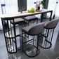 Modern Oval Bar Table Set 1/5 Pcs Stone Top Bar Table and Upholstered Stools Clearhalo 'Bar Furniture' 'furn' 'furn_home_bar_bar_sets' 'Furniture' 'Home Bars & Bar Sets' 'home_bar_bar_sets' 'Kitchen & Dining Furniture' 1200x1200_e18813f1-3ff8-4fa5-948d-2e7071ee8e89