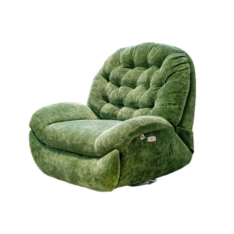 Reclinabile standard di rocker girevole contemporaneo in velluto/in pelle finta