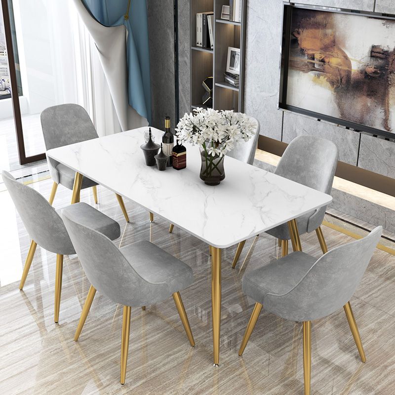 Traditional Luxury Rectangle Dining Table Stone Dinner Table with 4 Legs Clearhalo ' dining_table' 'Dining Tables & Seating' 'Dining Tables' 'furn' 'furn_dining_table' 'Furniture' 'furniture_dining_table' 'Kitchen & Dining Furniture' 'kitchen&dining_furn' 'kitchen' 'kitchen_dining_table' 1200x1200_e18975e1-8fa3-4104-8f0c-eb334a563ba1