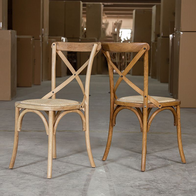 Country Style Armless Dining Chairs Beech Bentwood Cross Back Side Chair Clearhalo ' kitchen&dining_furn' 'Dining Chairs' 'Dining Tables & Seating' 'dining_chair' 'furn' 'furn_dining_chair' 'Furniture' 'furniture_dining_chair' 'Kitchen & Dining Furniture' 'kitchen' 1200x1200_e18ae194-9d5c-44ce-86f5-78d01dac90b6
