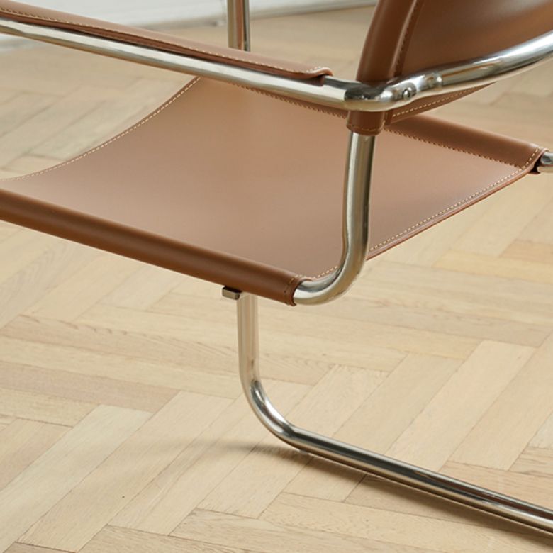 インダストリアルアームチェアモダンレザーインドアダイニングチェアホーム用