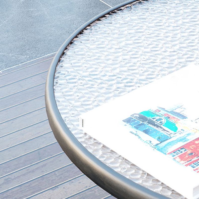 Modern Round Dining Table Clear Tempered Glass Table with Pedestal Base Clearhalo ' dining_table' 'Dining Tables & Seating' 'Dining Tables' 'furn' 'furn_dining_table' 'Furniture' 'furniture_dining_table' 'Kitchen & Dining Furniture' 'kitchen&dining_furn' 'kitchen' 'kitchen_dining_table' 1200x1200_e18bbcc1-11f2-479d-8df1-30df2887e336