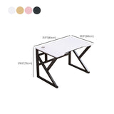 Escritorio de escritura de madera y acero artificiales gestión de cables Descripción de la computadora