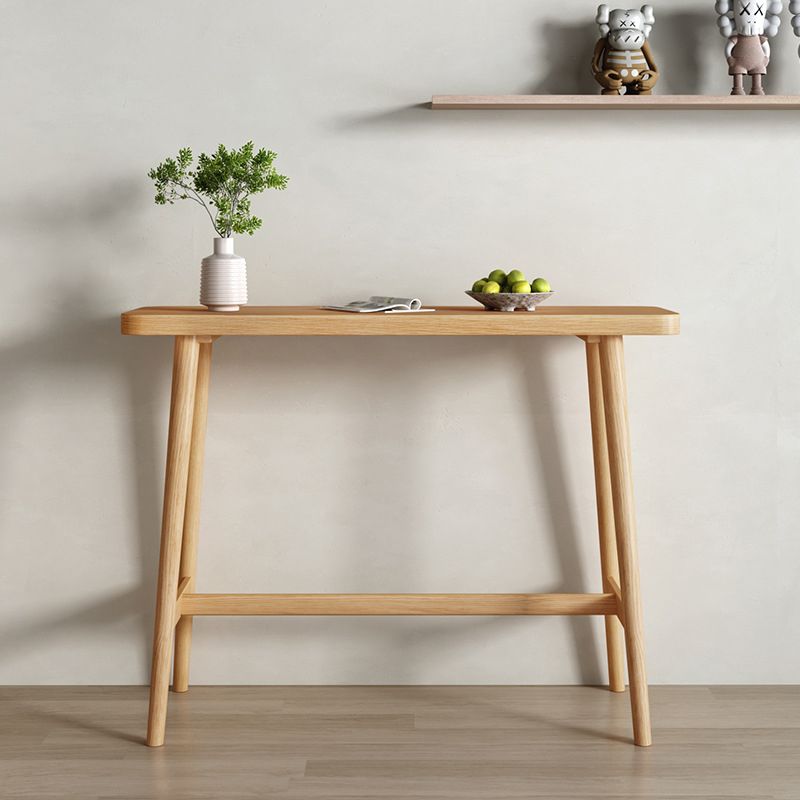 Rechthoekstaaf Tafel Hedendaagse massief houten staaftafel met schroefbasis