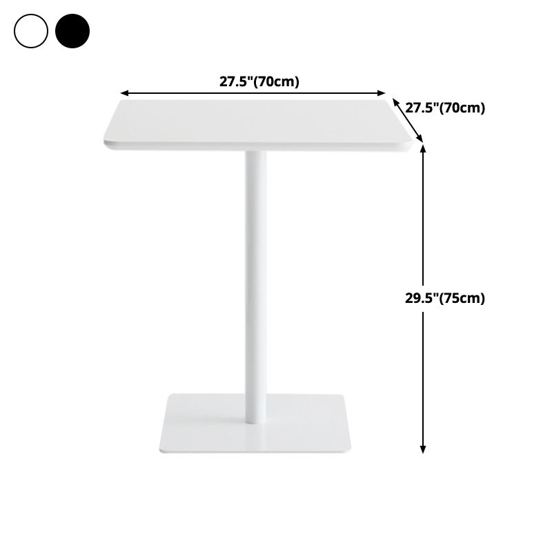 Metal Industrial Square Dining Table Wood Top Table with Pedestal Clearhalo 'Dining Tables & Seating' 'Dining Tables' 'dining_table' 'furn' 'furn_dining_table' 'Furniture' 'furniture_dining_table' 'Kitchen & Dining Furniture' 'kitchen' 'kitchen_dining_table' 1200x1200_e18e1d55-caf6-4a88-8b23-99ad1341e0f1