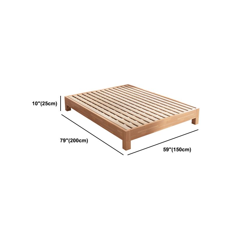 Modern Solid Wood Bed Low Profile Platform Bed With Custom Wood Legs