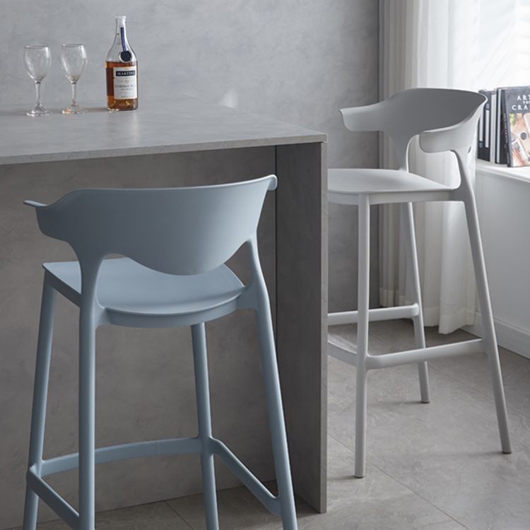 Modern Style Stackable Bar-stool Plastic Counter Bar Stool for Home Clearhalo 'Bar Furniture' 'Bar Stools' 'bar_stools' 'furn' 'furn_bar_stools' 'Furniture' 'furniture_bar_stools' 'Kitchen & Dining Furniture' 1200x1200_e18ea553-4150-42aa-8b11-d823455c13b7
