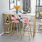 Set tavolo da bar in finto marmo stile glam 1/2/3 pezzi Set bancone da tavolo fisso