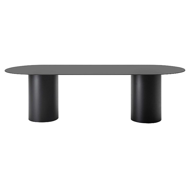 Contemporary Solid Wood Oval Shape Dining Table Kitchen Dining Table with Double Pedestal Base Clearhalo ' dining_table' 'Dining Tables & Seating' 'Dining Tables' 'furn' 'furn_dining_table' 'Furniture' 'furniture_dining_table' 'Kitchen & Dining Furniture' 'kitchen&dining_furn' 'kitchen' 'kitchen_dining_table' 1200x1200_e1903d18-9177-464c-8d86-dcf517ca6e9e