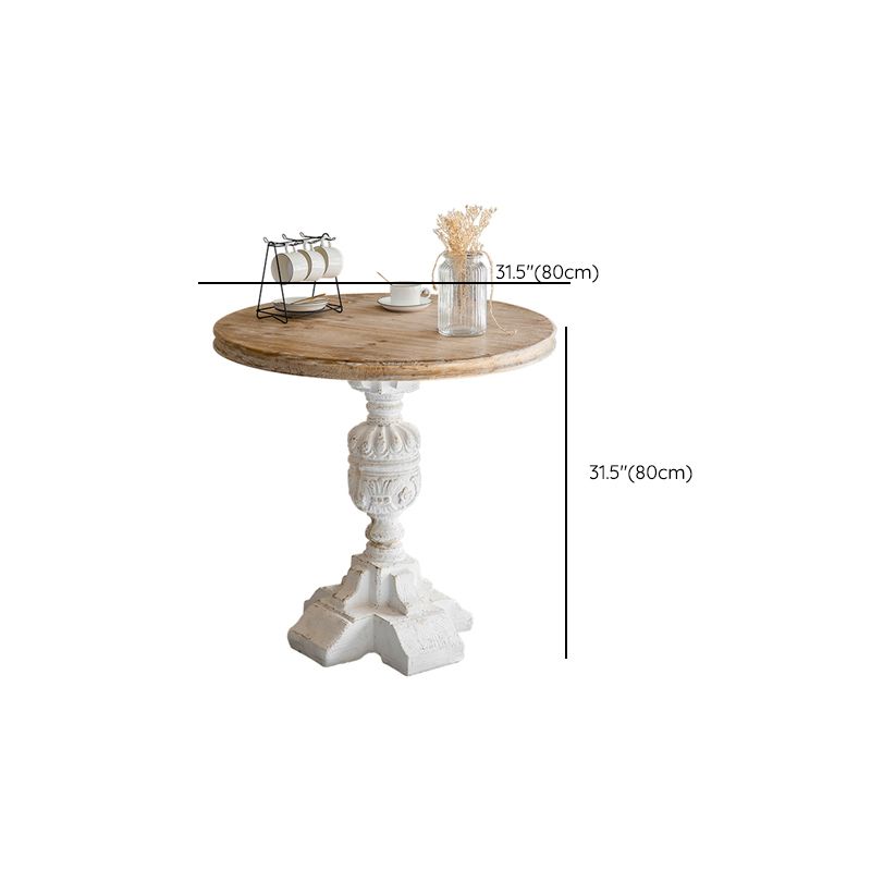 Pedestal de madera maciza