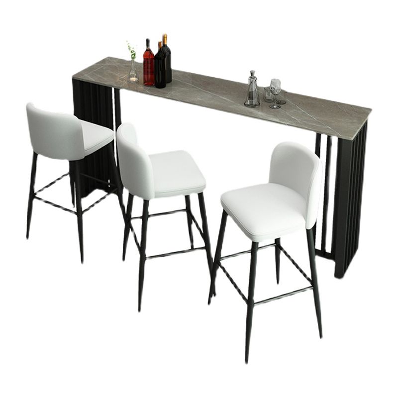 Industrial 1/2/4 Pieces Table and Stool Set Rectangle Indoor Stone Counter Height Set Clearhalo 'Bar Furniture' 'furn' 'furn_home_bar_bar_sets' 'Furniture' 'Home Bars & Bar Sets' 'home_bar_bar_sets' 'Kitchen & Dining Furniture' 1200x1200_e190e6ef-df3c-4145-94ed-fdebdf985813