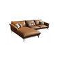 Orange Sponge Padded Leather Sofa with Pillow Back and Flared Armrest Sectional Clearhalo 'furn' 'furn_sectionals' 'Furniture' 'furniture_sectionals' 'Living Room Furniture' 'Sectionals' 1200x1200_e1911575-84f8-4acc-be73-68ab148a0514
