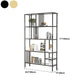 Contemporary Shelf Bookcase Metal Open Book Shelf with Shelves