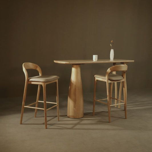 Solid Wood Bar Stools Industrial Bar Height Armless Stool with Low Back