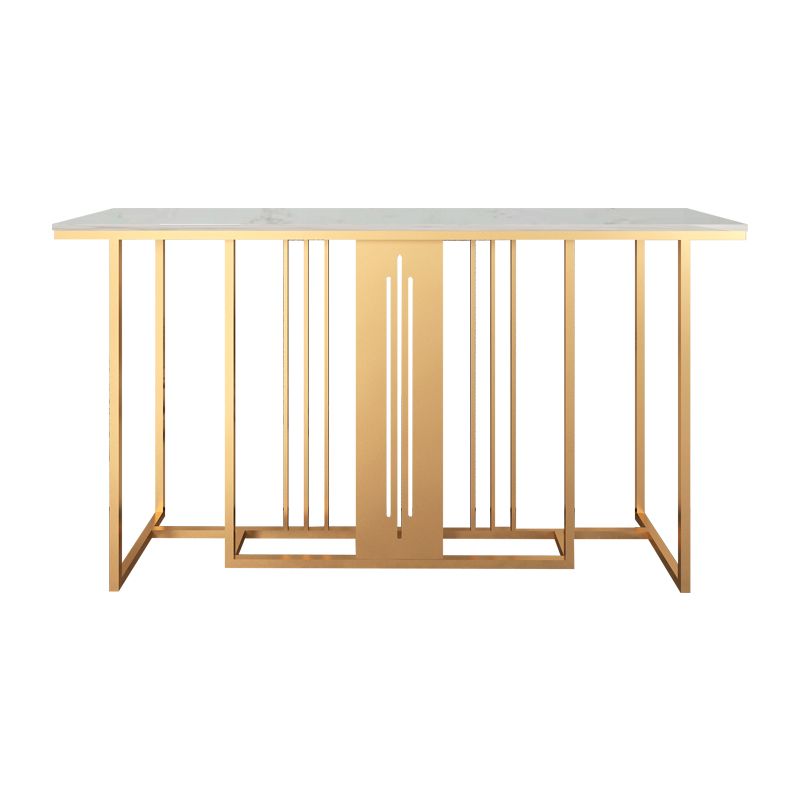 Tavolo da console glam largo 12 pollici Tavolo di accento in marmo rettangolare