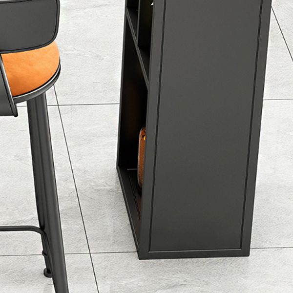 Modern Rectangle Bar Dining Table Double Pedestal Bar Table with Shelves Clearhalo 'Bar Furniture' 'Bar Tables' 'bar_tables' 'furn' 'furn_bar_tables' 'Furniture' 'Kitchen & Dining Furniture' 1200x1200_e19272a5-c26c-4658-87e0-3436bf62700d