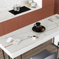Juego de mesa de bar Glam de piedra sinterizada de 1/2/3 piezas, mesa de bar rectangular con patas de metal
