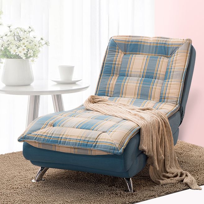 Chaise lounge acolchado moderno de cuero con brazos para sala de estar