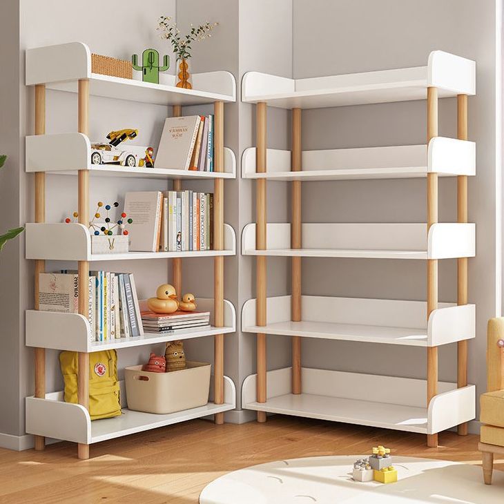Modern Style Etagere Bookshelf Wooden Open Back Bookcase for Home