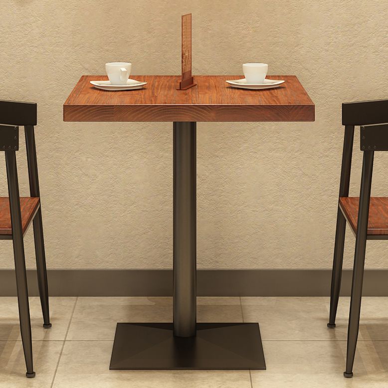 Solid Wood Industrial Dining Table Brown Square Table with Metal Base for Dinning Room Clearhalo ' dining_table' 'Dining Tables & Seating' 'Dining Tables' 'furn' 'furn_dining_table' 'Furniture' 'furniture_dining_table' 'Kitchen & Dining Furniture' 'kitchen&dining_furn' 'kitchen' 'kitchen_dining_table' 1200x1200_e1988b57-a977-43ee-961d-872d63589993