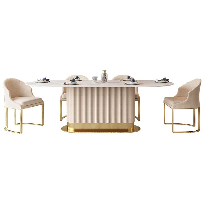 Nordic 1/4/5/7 Pieces Dining Set Stone Dining Table for Dining Room Clearhalo 'Dining Room Sets' 'Dining Tables & Seating' 'dining_room_set' 'furn' 'furn_dining_room_set' 'Furniture' 'Kitchen & Dining Furniture' 1200x1200_e198b7d7-0917-4954-b923-4c9aebd3ee0b