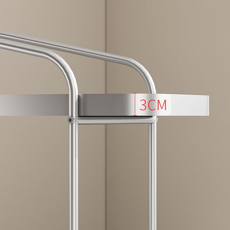 25.2" Tall Rectangle Tray Top Side Table Iron Sled Base End Table with Shelf