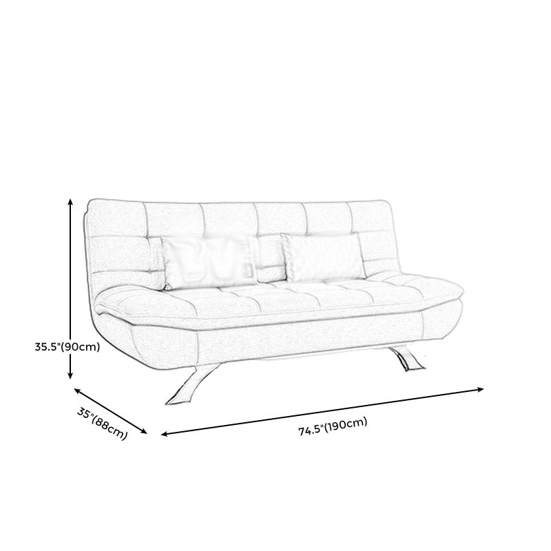 Cotton Blend Armless Sleeper Sofa Modern Tufted Back Sofa Couch Clearhalo 'furn' 'furn_sofas' 'Furniture' 'furniture_sofas' 'Living Room Furniture' 'Sofa' 'sofas' 1200x1200_e19b36cc-ee08-4064-bebe-df7d435c7c3c