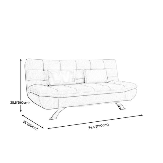 Cotton Blend Armless Sleeper Sofa Modern Tufted Back Sofa Couch Clearhalo 'furn' 'furn_sofas' 'Furniture' 'furniture_sofas' 'Living Room Furniture' 'Sofa' 'sofas' 1200x1200_e19b36cc-ee08-4064-bebe-df7d435c7c3c