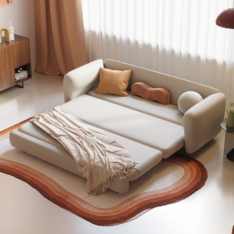 Recessed Arms Futon Sofa Bed Cushion Back Pillow Included Sleeper Sofa Clearhalo 'furn' 'furn_futons' 'Furniture' 'Futons & Daybeds' 'Futons' 'Living Room Furniture' 1200x1200_e19c1c94-f63f-4280-82db-9e33d21928eb