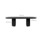 Modern Wooden Table Oval Dinner Room Kitchen Table in Black with Double Pedestal