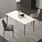 Contemporary Style 1/2/3/4 Pieces Dining Chairs Set Stone Rectangle Furniture in White