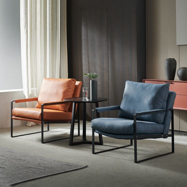 Solid Color Mid-century Modern Armchair Sled Arm Chair for Living Room Clearhalo 'Accent Chairs' 'accent_chairs' 'Chairs & Seating' 'furn' 'furn_accent_chairs' 'Furniture' 'Living Room Furniture' 1200x1200_e19cc3ea-fe86-4dea-9359-dac9cd86b2a3