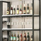 Contemporary Floor Bottle Wine Rack Single Black Metal Wine Holder Clearhalo 'furn' 'furn_wine_racks' 'Furniture' 'Kitchen & Dining Furniture' 'Wine Racks' 'wine_racks' 1200x1200_e19cf5c7-7b4a-4557-b37b-e369f673c2b4