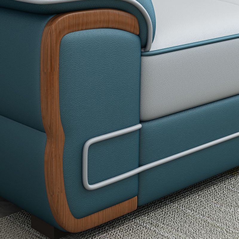 158.26" D x 70.86" W x 31.49" H Pillow Top Arm Sofa with Adjustable Bolster Pillows Clearhalo 'furn' 'furn_sectionals' 'Furniture' 'furniture_sectionals' 'kitchen' 'kitchen_sectionals' 'Living Room Furniture' 'Sectionals' 1200x1200_e19da322-b169-4cbe-8792-4445aa914ac8