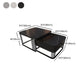 Square Nesting Coffee Table Set Slate Frame Coffee Cocktail Table with Drawer Clearhalo 'Coffee & Accent Tables' 'Coffee Tables' 'coffee_tables' 'furn' 'furn_coffee_tables' 'Furniture' 'Living Room Furniture' 1200x1200_e19e0a10-04c0-4e5b-903f-8a8fc940cb8c