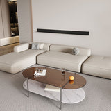 15,74 "H Table basse en verre ovale