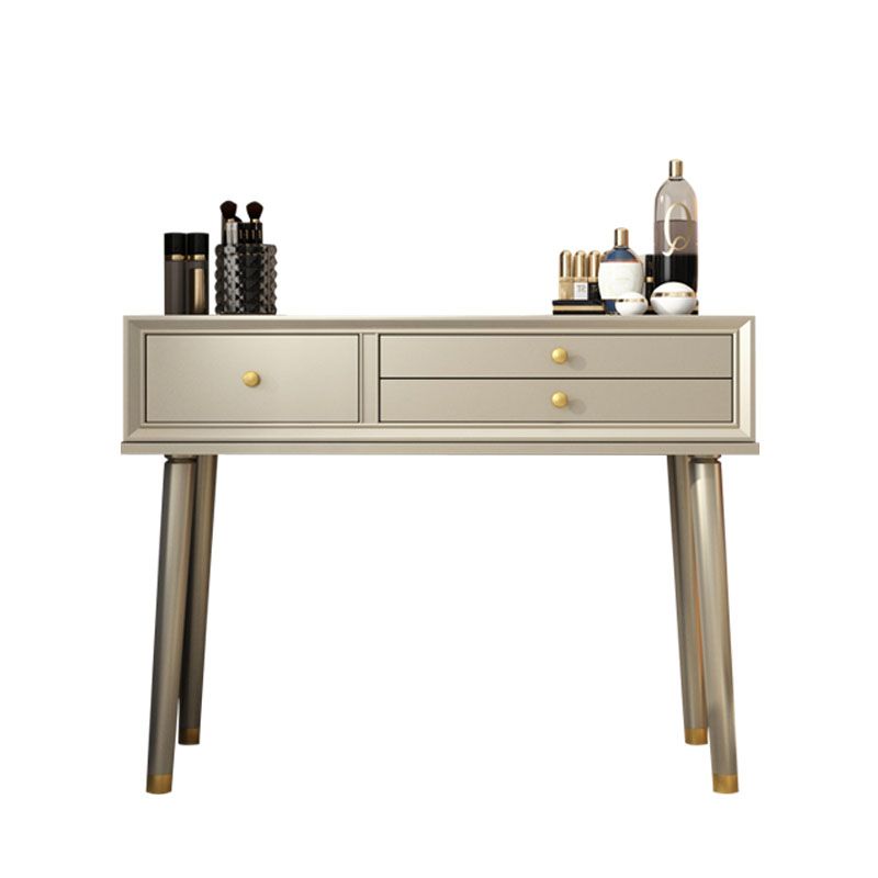 3 cassettes de tiroir bois avec table de maquillage et tabourets