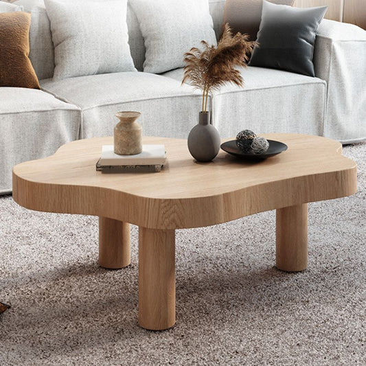Scandinavian Solid Wood 3 Legs Coffee Cocktail Table - 15.75" H