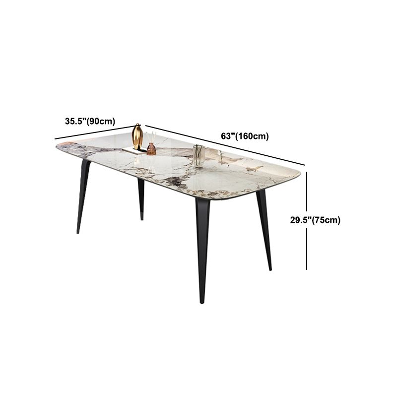 Modern Style Set 1/4/5/7 Pcs with Rectangle Dining Table and Wingback Chairs Clearhalo 'Dining Room Sets' 'Dining Tables & Seating' 'dining_room_set' 'furn' 'furn_dining_room_set' 'Furniture' 'Kitchen & Dining Furniture' 1200x1200_e1a1cfc5-46ff-4fae-92b6-3649cbb8b03d
