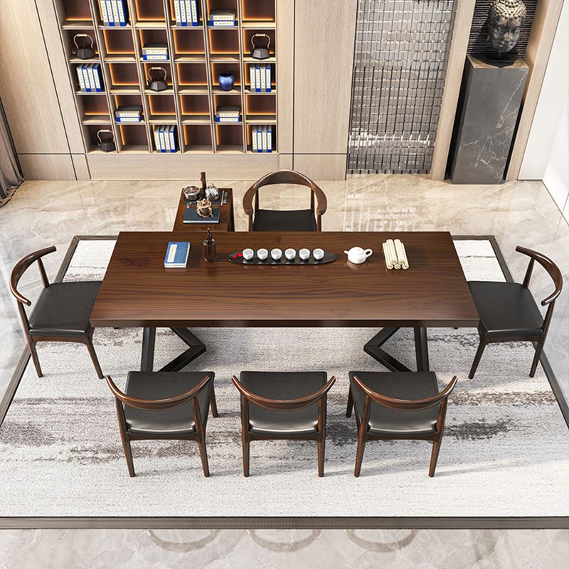 Industriële stijl rechthoekige tafel ingesteld 1/2/6/7 stukken eetgelegenheden voor keuken