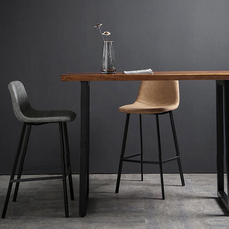 Rectangle Wood Top Counter Table Metal Black Legs 42-inch Height Industrial Bar Table Clearhalo 'Bar Furniture' 'Bar Tables' 'bar_tables' 'furn' 'furn_bar_tables' 'Furniture' 'furniture_bar_tables' 'Kitchen & Dining Furniture' 'kitchen&dining_furn' 'kitchen' 1200x1200_e1a56be4-9ad9-4620-8971-97b3475a24a8