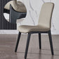 Minimalist Solid Back Dining Chairs Microfiber Leather Dining Chairs